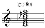 Accordo di tredicesima Do13 (diesis11).