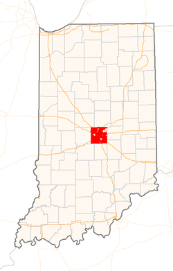 Locatie van Indianapolis