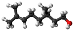 Model molekuly (+)-citronellolu