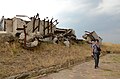 Aftermath of the monument to Soviet pilots