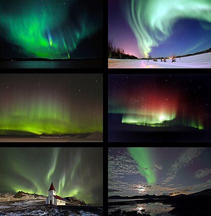 Pictures of the aurora australis