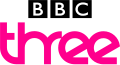 Logo von BBC Three von 2008 bis zur Einstellung des Sendebetriebs 2016