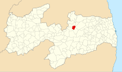 Localização de Cubati na Paraíba