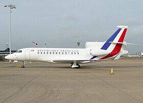 F-RAFA, un des deux Falcon 7X de l'Escadron de transport 60.