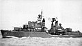 HMAS Vampire underway in the Red Sea in c1975