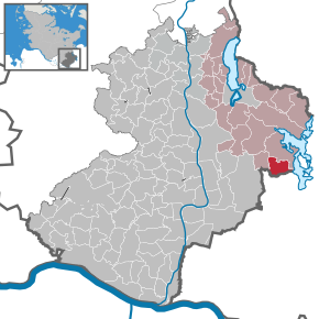 Poziția Klein Zecher pe harta districtului Herzogtum Lauenburg