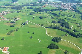 Golfclub "Auf der Gsteig" at "Lechbruck am See" with 3 gyrocopters