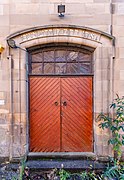 Main door to Langside Synagogue, Glasgow, Scotland.jpg