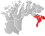 Sør-Varanger markert med rødt på fylkeskartet