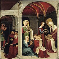 Nativité de la Vierge, vers 1410-1420, Musée de l'Œuvre Notre-Dame, Strasbourg.
