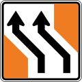 (TW-8) Lane management (two lanes shift to the left)