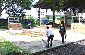 Skatepark en Villa Hermosa, instalado en 2012.