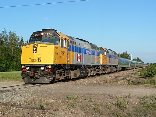 Via Ocean train 14 near Jacquet River NB on July 31 2006