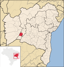 Localização de Serra do Ramalho na Bahia