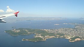 L'Ilha do Governador vue d'avion.