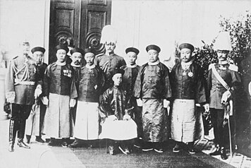 Zaifeng (Prince Chun) with his escorts and German officers in Qingdao