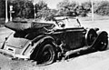 Heydrichov Mercedes 27. maja 1942 po atentatu nanj.