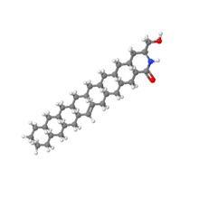 Modelo tridimensional de uma molécula de ceramida