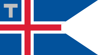 Bandera del Servicio Aduanero. Ratio 37Reino de Islandia (1941-1944)