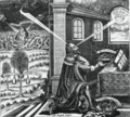 Impresión de William Marshall que representa a El rey Carlos I tomando la corona de espinas