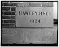 Hawley Hall cornerstone