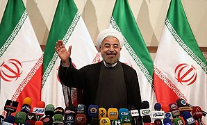 Hassan Rouhani press conference after his election as president 01.jpg