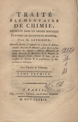 Image illustrative de l’article Traité élémentaire de chimie