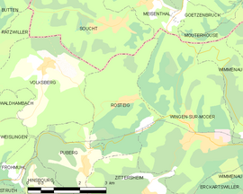 Mapa obce Rosteig