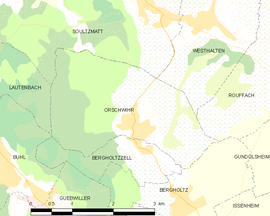 Mapa obce Orschwihr