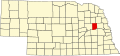 State map highlighting Colfax County