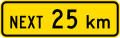 (PW-24) Sign effective for the next 25 kilometres