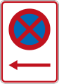 (RP-1.1) No Stopping (on the left of this sign)