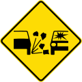 (W14-7.4) Loose road surface (danger of stir up)