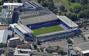 Luftbild vom Portman Road Stadium vom Juli 2015