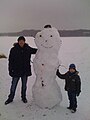 Snowman that's two meters tall