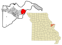 Location in the state of Missouri