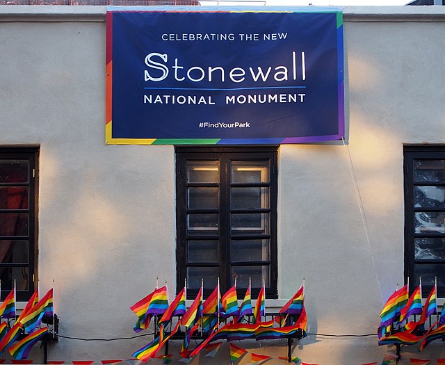 Stonewall national Monument on Pride Weekend