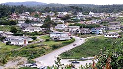 A view of Trinidad from a trail on nearby Trinidad Head