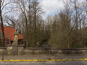 Tussen Schöppingen en Heek, standbeeld van St. Johannes Nepomuk