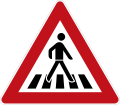 Zeichen 134-20 Fußgängerüberweg (Aufstellung links)