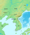 Korea in 108 BC. Wiman Joseon before being destroyed by Han dynasty