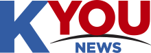 A large blue K next to a smaller red "YOU" with a curved underline in black under it. The word "NEWS" is under the underline.