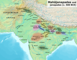 Kashi and other Mahajanapadas in the Post Vedic period. के लोकेशन