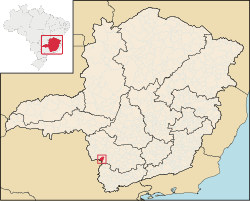 Localização de Muzambinho em Minas Gerais