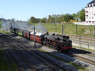 Steam locomotive at Svanemøllen Station.