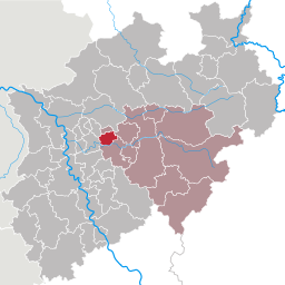 Läget för Bochum i Regierungsbezirk Arnsberg, Nordrhein-Westfalen