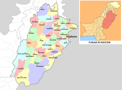 Vị trí của Punjab tại Pakistan