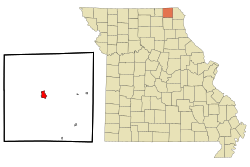 Location of Memphis, Missouri