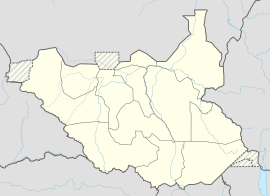 Džuba na mapi Južnog Sudana