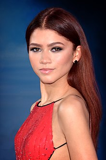 Zendaya di pemutaran perdana Spider-Man: Far From Home pada tahun 2019